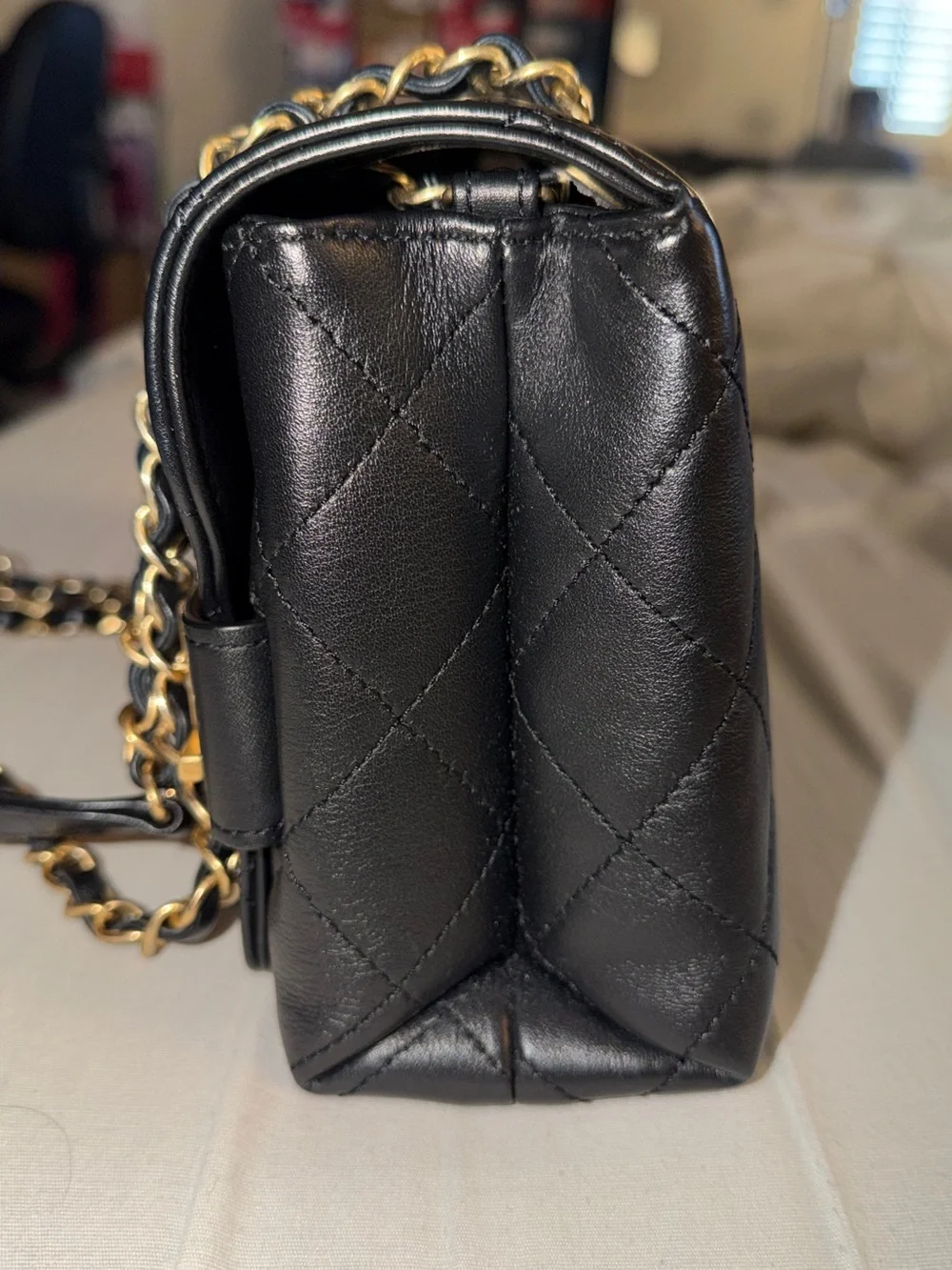 CHANEL black quilted